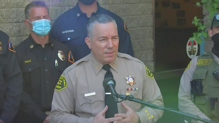 Alex Villanueva, Sheriff of Los Angeles County, California provides further details on the crash that saw Tiger Woods taken to hospital