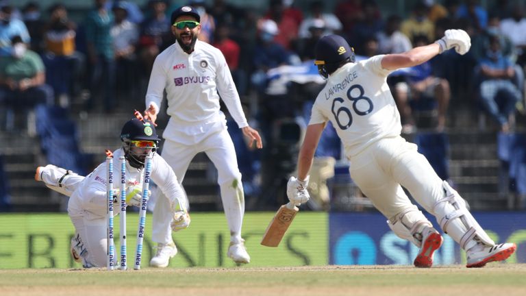 Lawrence is stumped for 46 by India wicketkeeper Rishabh Pant in the fourth Test (Pic credit - BCCI)