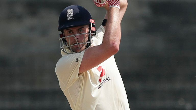 Dom Sibley made 87 for England on day one of the first Test in Chennai (Pic credit: BCCI)