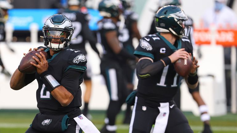 Wentz was benched by the Eagles and replaced as starter by Jalen Hurts in week 15