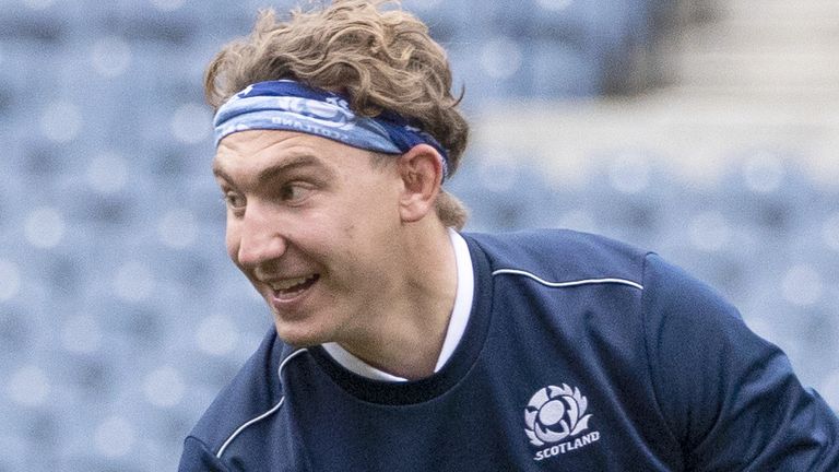 Scotland forward Jamie Ritchie opted to stand while others took a knee ahead of Saturday's Six Nations match against England at Twickenham