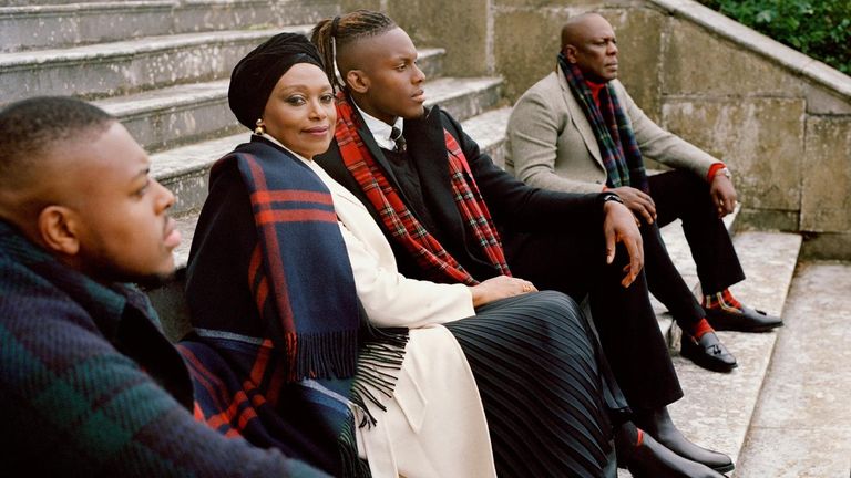 Itoje with his family last year