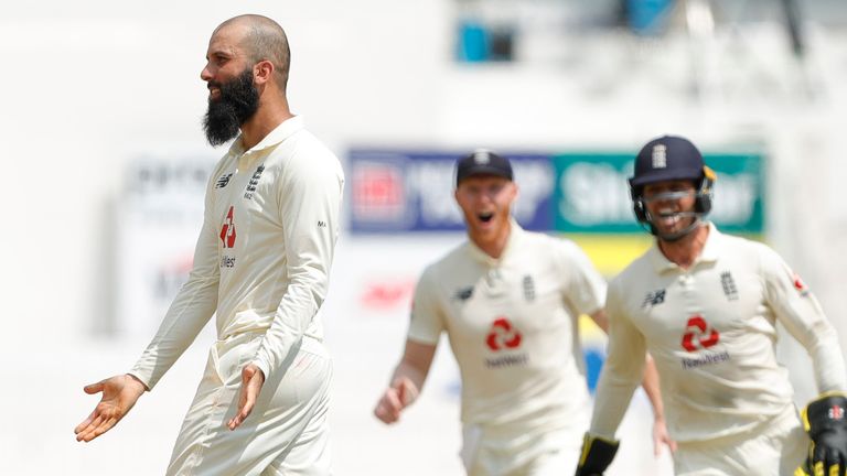 Moeen Ali dismissed Virat Kohli and Rahane on his Test return but struggled for consistency (Pic credit - BCCI)