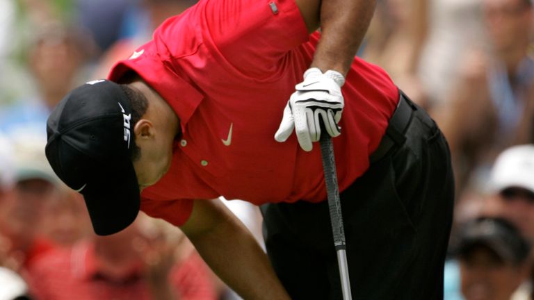 Woods defeated Rocco Mediate in a play-off in the 2008 US Open at Torrey Pines 