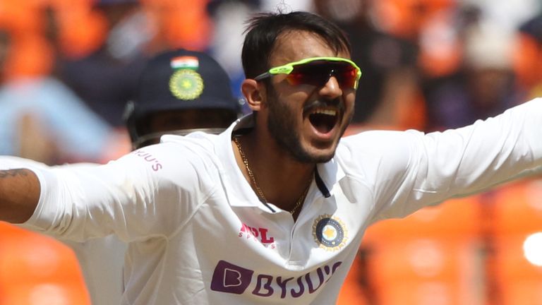 Axar Patel took a fourth five-wicket haul in three Test matches, finishing with 27 in the series (Pic credit - BCCI)