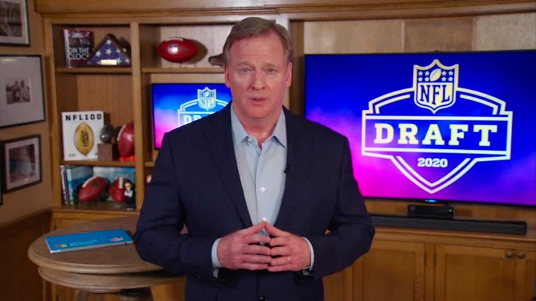Goodell hosted the NFL Draft from his home last year