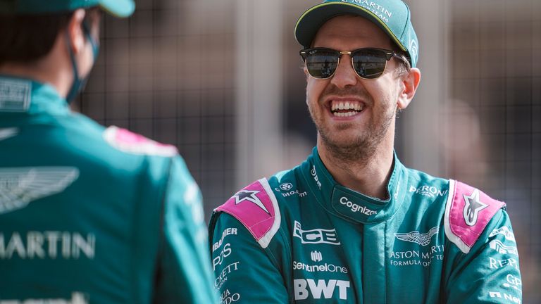  Sebastian Vettel in his new Aston Martin colours for 2021