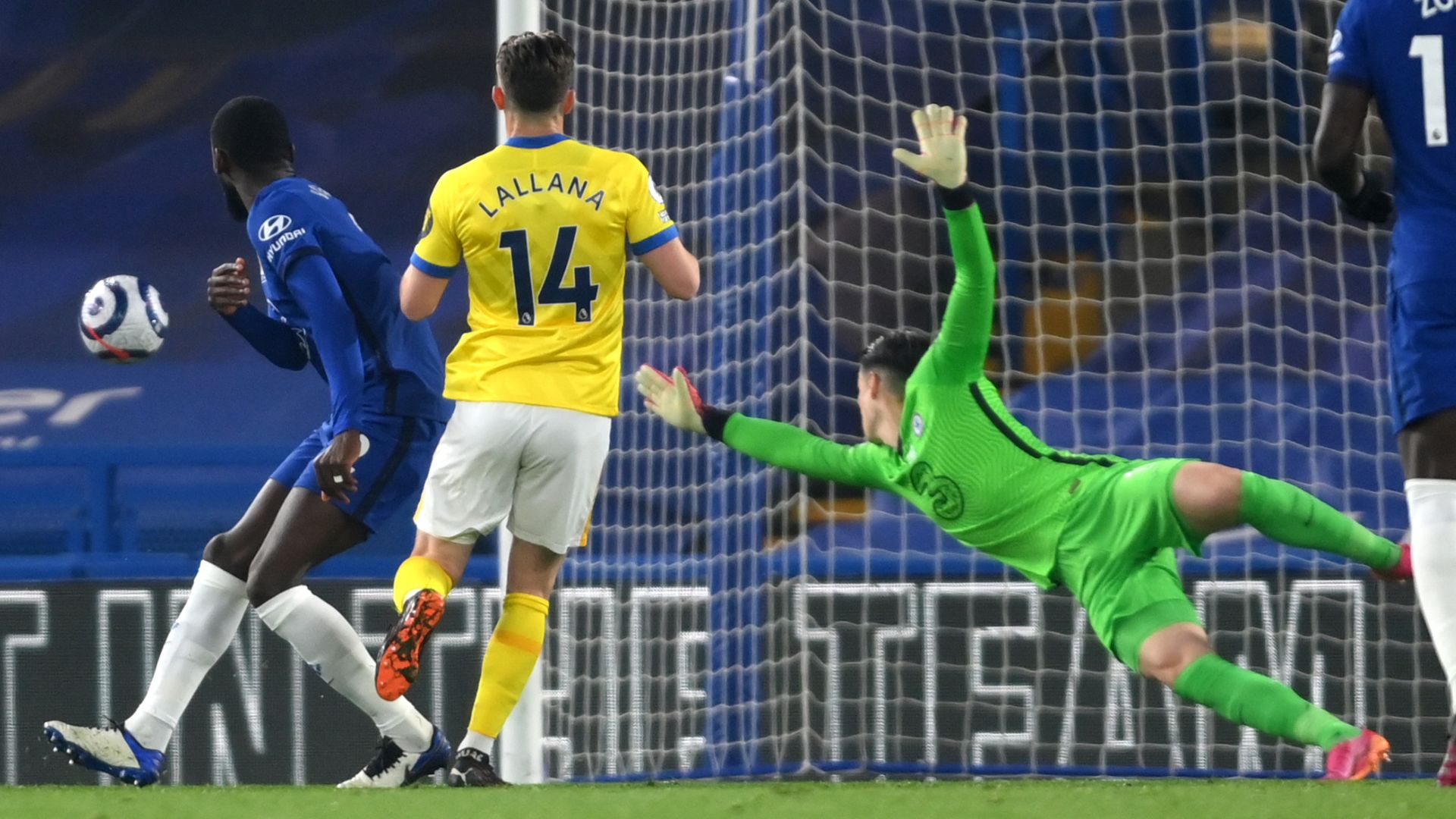 Welbeck hits post late on as Chelsea draw with Brighton