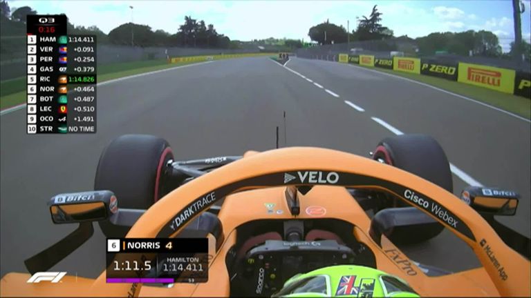 Lando Norris was close to taking his first top three in qualifying but his Imola qualifying lap exceeded track limits