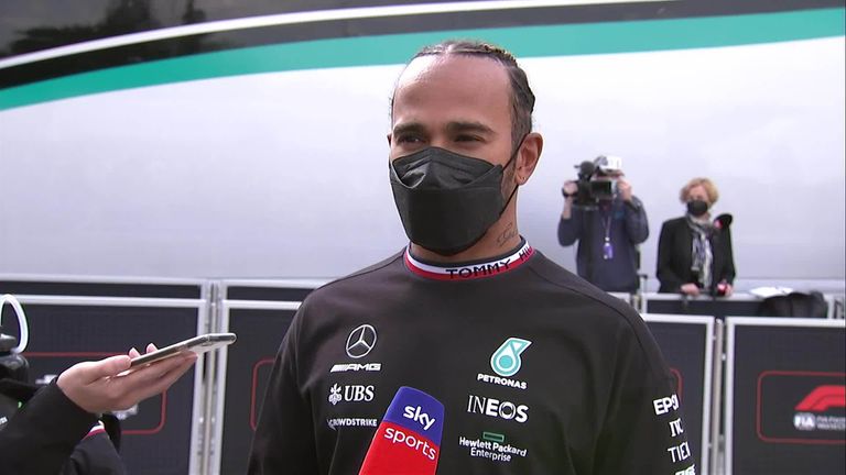 Seven-time world champion Lewis Hamilton admits he was surprised to finish on pole at Imola ahead of the Red Bulls of Max Verstappen and Sergio Perez