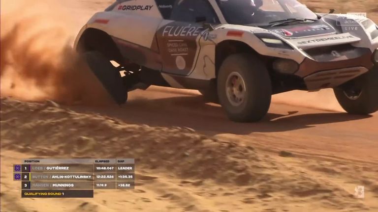 Andretti United's Catie Munnings drives an incredible qualifying lap with a puncture on the rear right