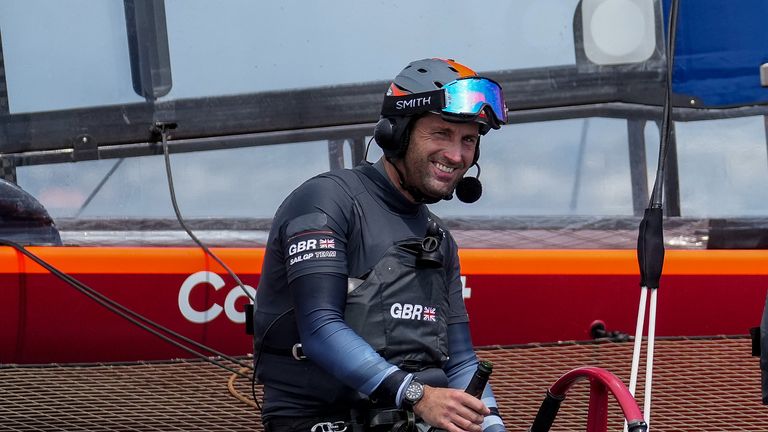 It was a good day at the office on Sunday for Sir Ben Ainslie and the British team (Image Credit - Bob Martin for SailGP)