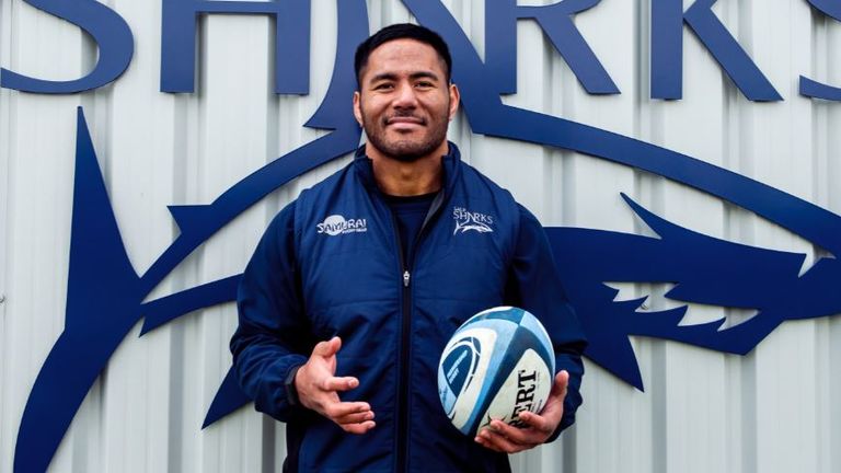 Manu Tuilagi has committed his future to Sale Sharks (pic courtesy of club)