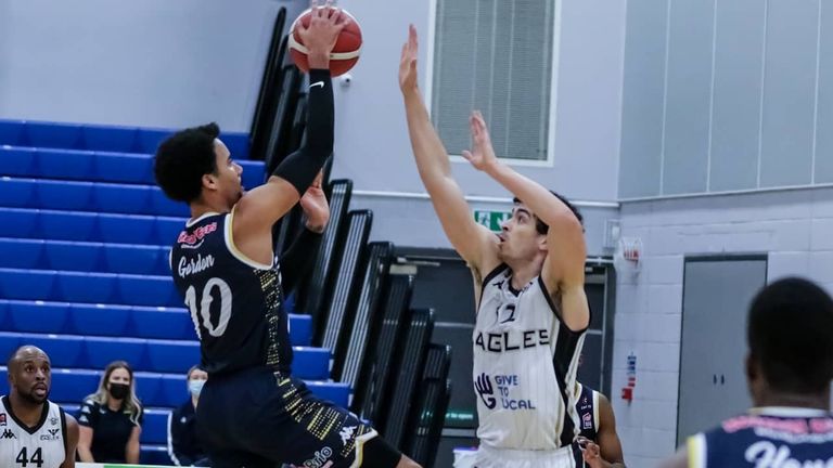 Gordon in action against the Newcastle Eagles. Image: Cheshire Phoenix 