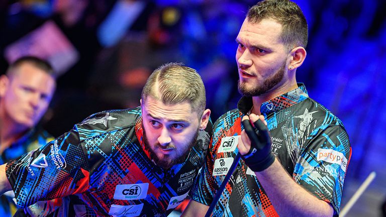 Skyler Woodward (left) and Billy Thorpe will represent Team USA at this year's World Cup of Pool (picture courtesy of JP Parmentier / Matchroom Multi Sport)