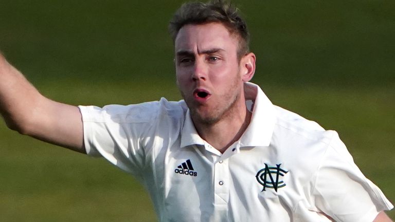 Stuart Broad also claimed three wickets during the first innings