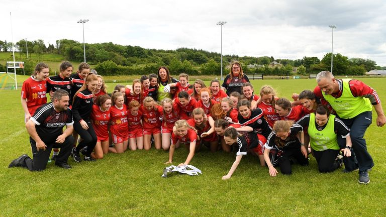 Kevin McCrystal helped the Tyrone ladies footballers to an U14 Gold triumph in 2019