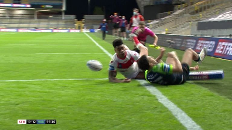 Highlights from the quarter-final Challenge Cup clash between St Helens and Huddersfield