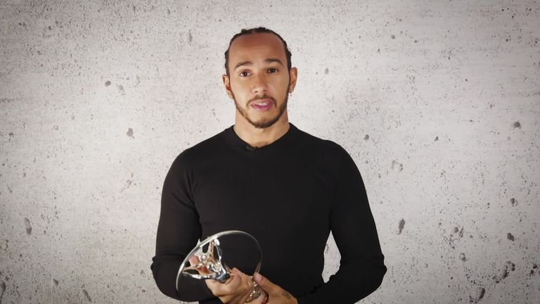 Hamilton has urged people to keep fighting for positive change and to continue combatting racial injustice after he picked up the Athlete Advocate of the Year Award at the Laureus World Sports Awards
