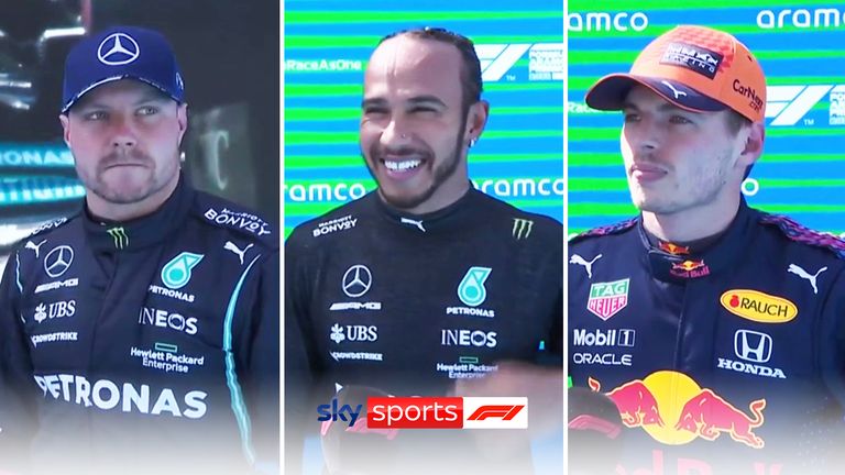 Lewis Hamilton, Max Verstappen, and Valtteri Bottas took the top three spots in qualifying at Barcelona