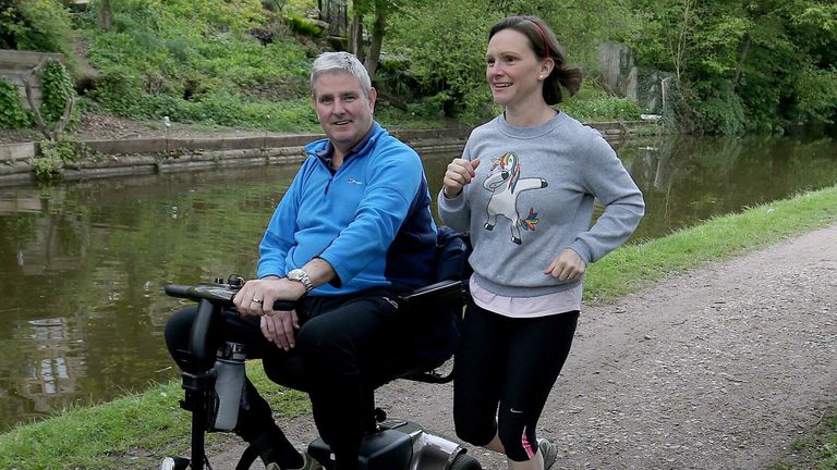 Igglesden, pictured here with wife Liz, played three Tests and four ODIs for England in the late 1980s and early 1990s