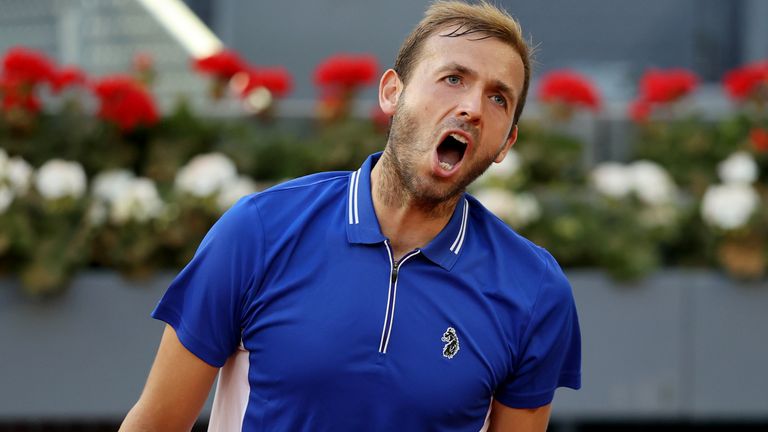 Dan Evans exited the Madrid Open after suffering a straight-sets defeat to Alexander Zverev on Thursday