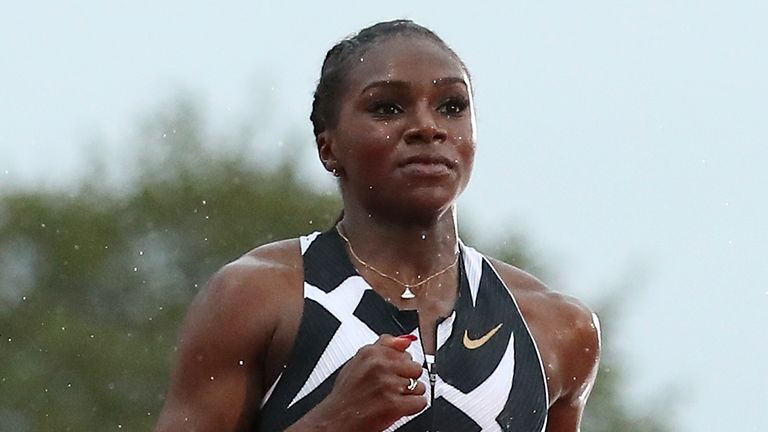 Dina Asher-Smith cruised to victory in the 100m final in Gateshead in May