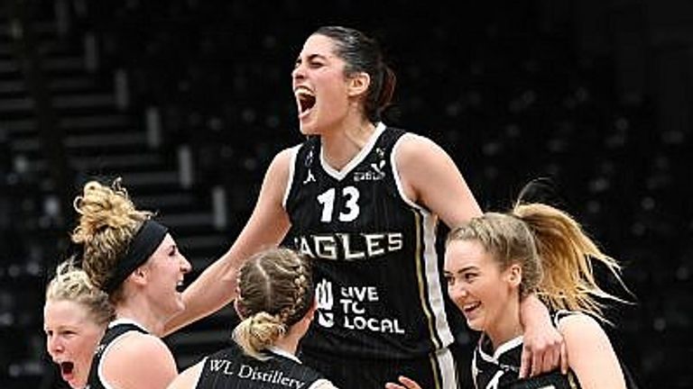 The Eagles celebrate a famous victory. Image: BBL