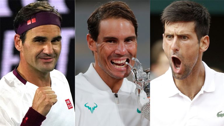 Roger Federer, Novak Djokovic y Rafael Nadal terminaron en la misma mitad del sorteo en el Abierto de Francia de este año.