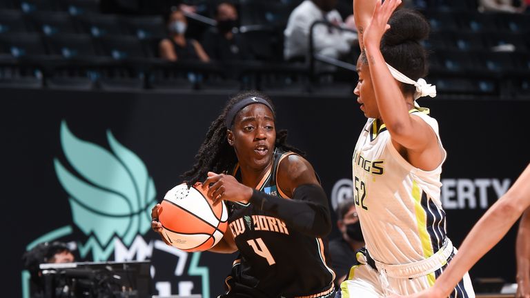 Highlights of the WNBA regular season game between the Dallas Wings and the New York Liberty.