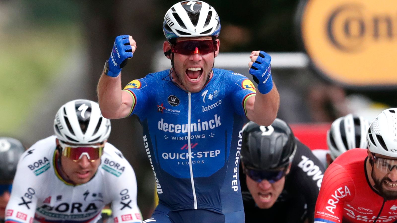 Tour de France Mark Cavendish wins fourth stage with emotional victory
