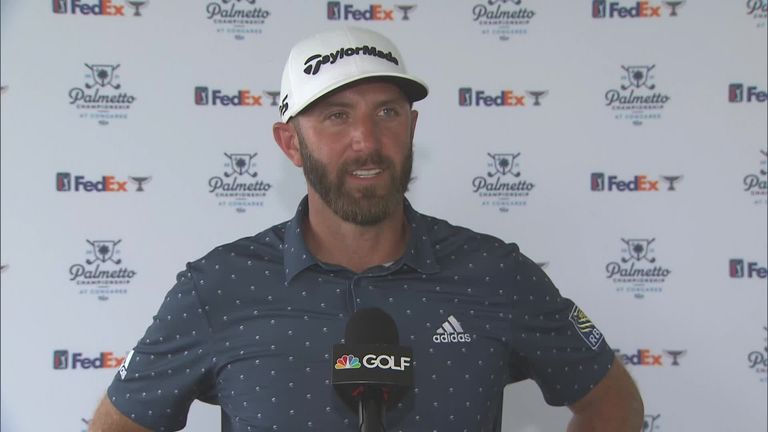 World No 1 Dustin Johnson enjoyed playing in front of his home fans in South Carolina as he opened with a six-under 65 at the Palmetto Championship.
