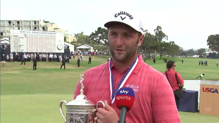 Jon Rahm reflects on securing his maiden major title by becoming the first Spanish winner of the US Open at Torrey Pines 