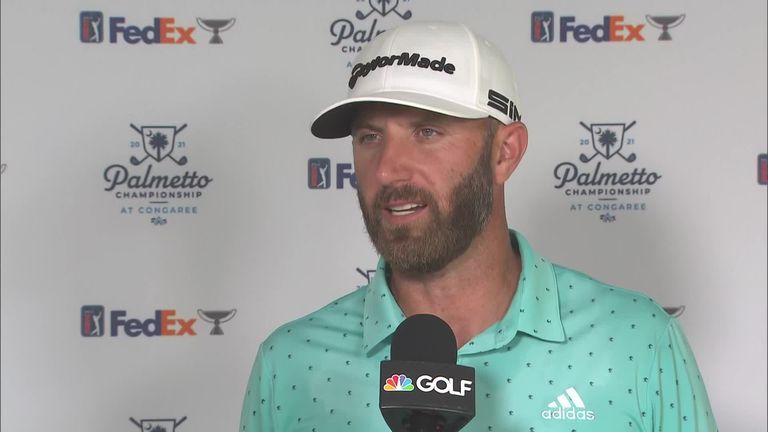 World No 1 Dustin Johnson was happy with his performance on day two of the Palmetto Championship despite slipping out of the lead when he double-bogeyed the final hole