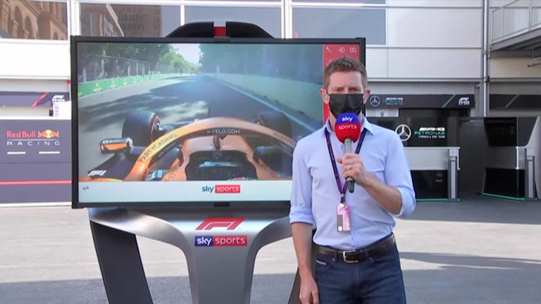 Anthony Davidson was at the SkyPad to take a closer look at that Daniel Ricciardo crash and Lando Norris' decision to stay out during a red flag during Q1