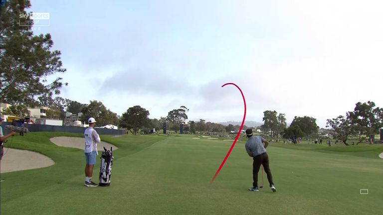Watson produced one of the shots of the opening round at the US Open, hitting driver off the deck to reach the green on a par-five