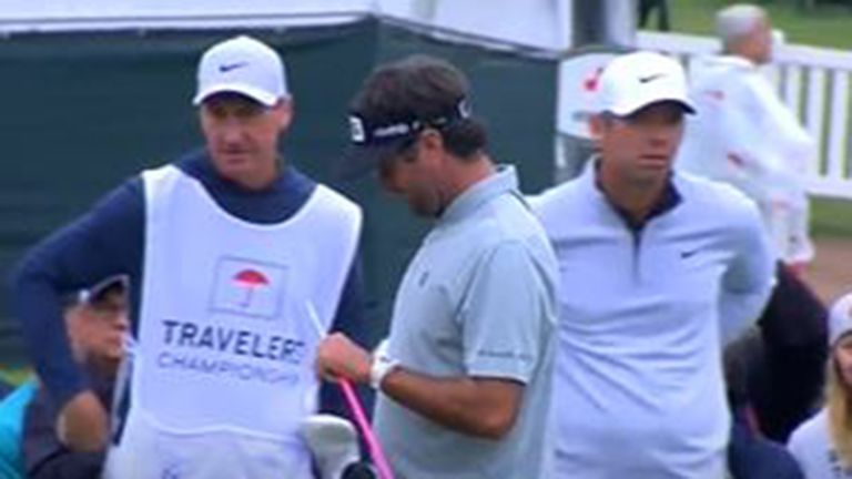Bubba Watson's driver clubhead came flying off as he teed off at the second hole during his second round of the Travelers Championship. But he still hit it 295 yards ... and made birdie!