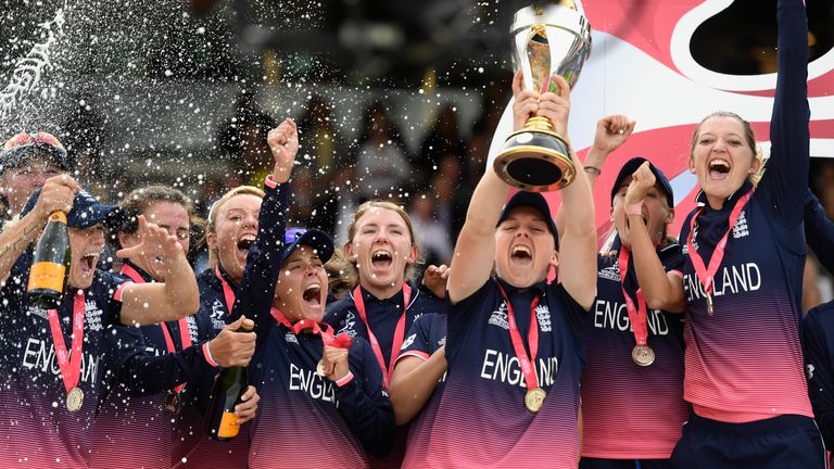 England is celebrating the victory of the 2017 Women’s World Championships in front of an audience at Lord’s