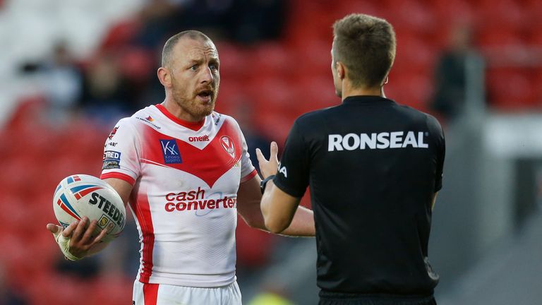James Roby and St Helens were repeatedly frustrated with referee Chris Kendall through the game 