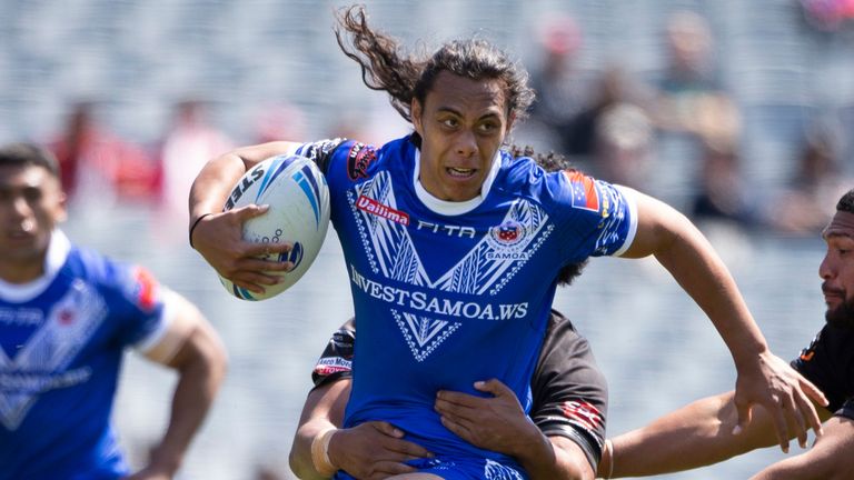 Jarome Luai is one of eight players to have featured in this year's NRL Grand Final in Samoa's squad