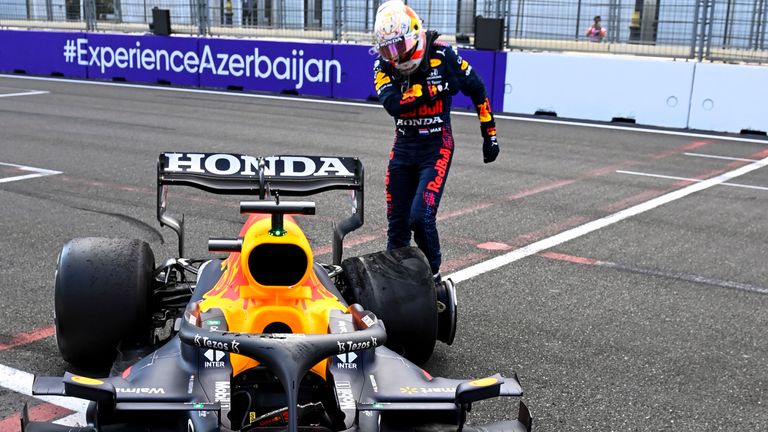 Damon Hill speaks to Sky Sports News about the tyre blowouts in the Azerbaijan GP which saw Lance Stroll and Max Verstappen crash at high speed