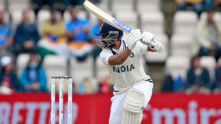 Ajinkya Rahane is India's highest scorer, one point away from the 24th Test in the fifties.