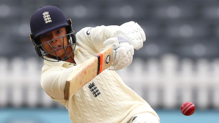 Sophia Dunkley impressed on debut for England, finishing unbeaten on 74