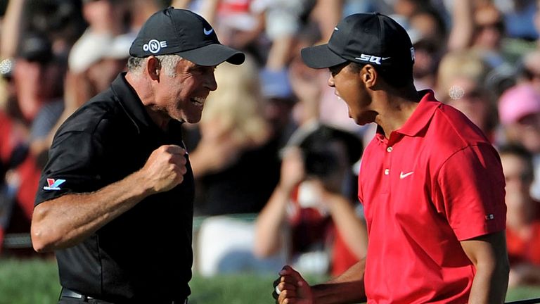 Tiger Woods registered the 14th of 15 major titles during the 2008 US Open at Torrey Pines