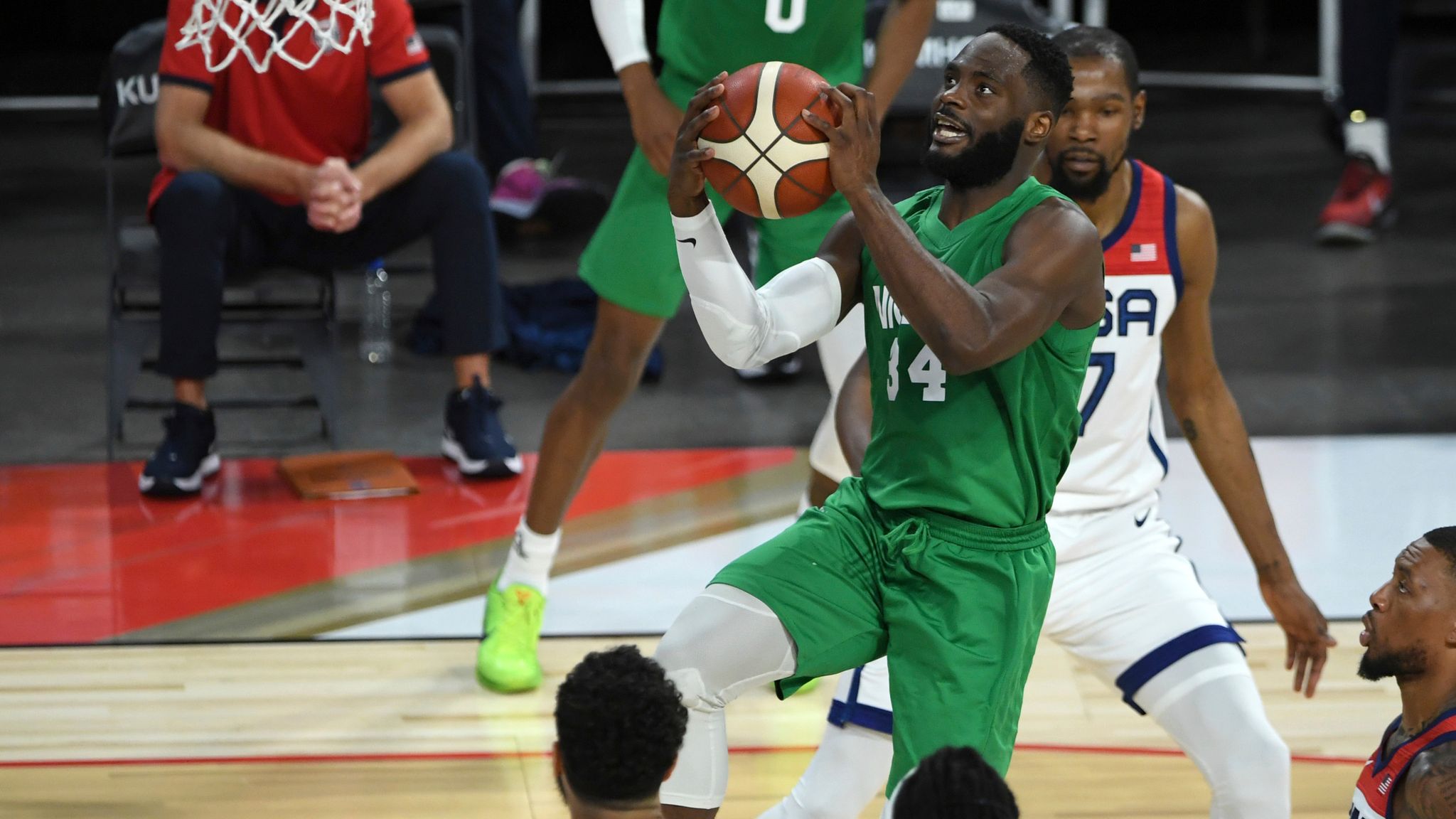 Olympics Nigeria Stun Team Usa With Shock Win In Games Exhibition Match In Las Vegas Basketball News Sky Sports