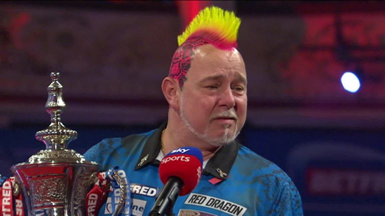 An emotional Peter Wright dedicated the World Matchplay title to his wife and said he felt he was going to win it from the start of the tournament.