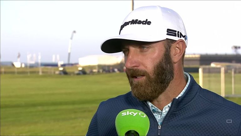 Dustin Johnson was pleased with his performance over the first two days at The Open, with a second-round 65 lifting the world No 1 within four of the halfway lead at Royal St George's.