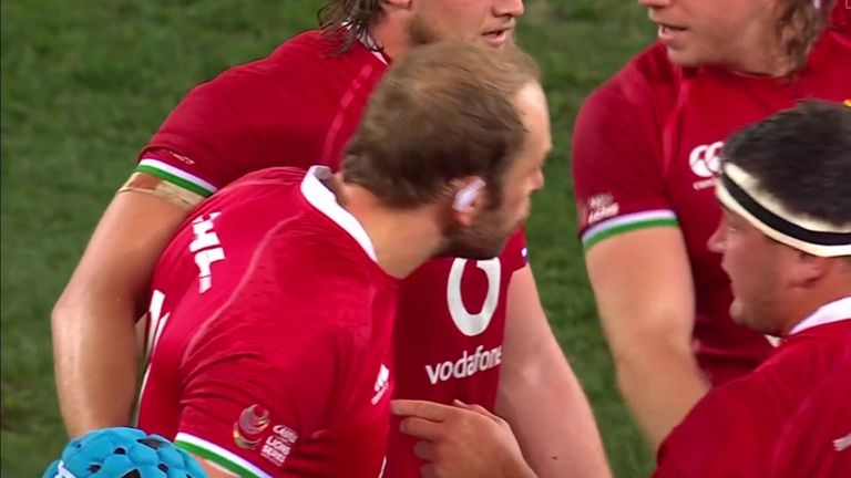 Alun Wyn Jones comes off the bench as he returns to action following his dislocated shoulder earlier in the tour