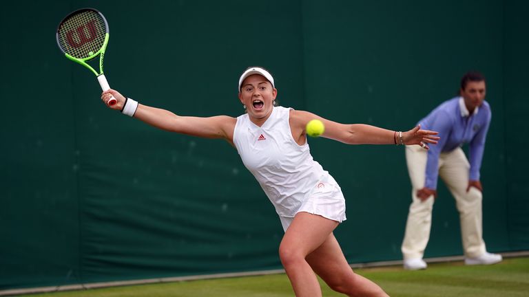 Ostapenko lors d'un match contre Tomljanovic (Pennsylvanie)