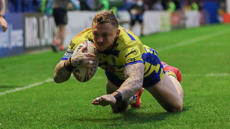 Josh Charnley grabbed two late tries for Warrington